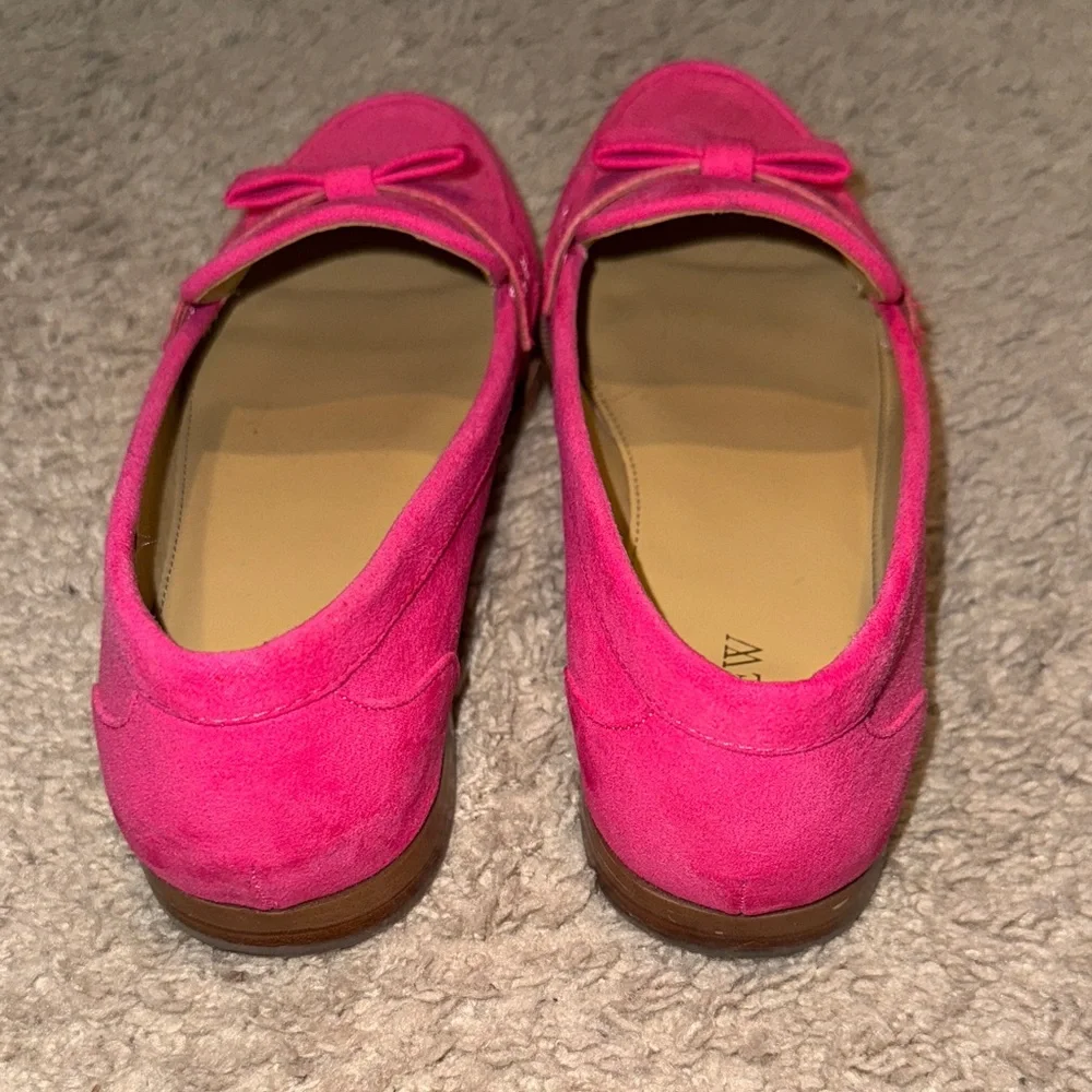 J. Crew Pink Suede Bow Loafers for Women (size 9.5) - Picture 6 of 10